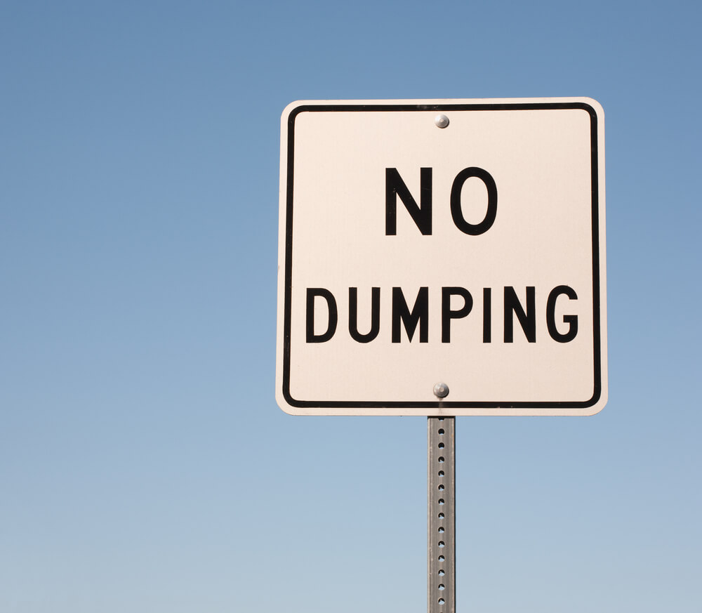 no dumping sign