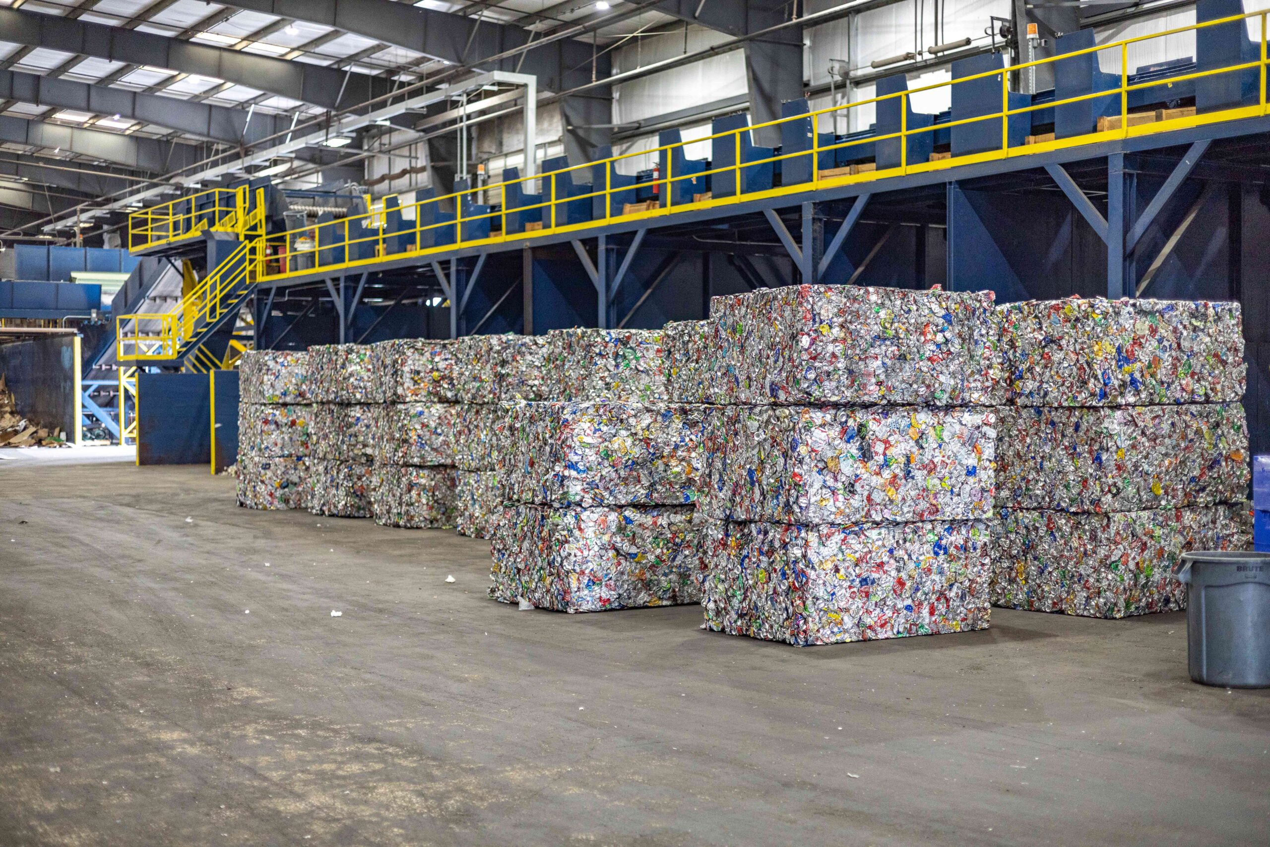 Recycled items at Texas Disposal Systems Materials Recovery Facility.